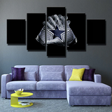 Dallas Cowboys NFL Football Team Logo Gloves 5 Piece Canvas Wall Art Painting Wallpaper Poster Picture Print Photo Decor