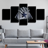 Dallas Cowboys NFL Football Team Logo Gloves 5 Piece Canvas Wall Art Painting Wallpaper Poster Picture Print Photo Decor