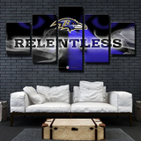 Baltimore Ravens NFL Football Team Logo Eyes 5 Piece Canvas Wall Art Painting Wallpaper Poster Picture Print Photo Decor