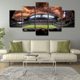 Seattle Seahawks NFL Football Stadium 5 Piece Canvas Wall Art Painting Wallpaper Poster Picture Print Photo Decor