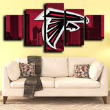 Atlanta Falcons NFL American Football Team Logo 5 Piece Canvas Wall Art Painting Wallpaper Poster Picture Print Photo Decor