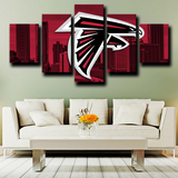 Atlanta Falcons NFL American Football Team Logo 5 Piece Canvas Wall Art Painting Wallpaper Poster Picture Print Photo Decor