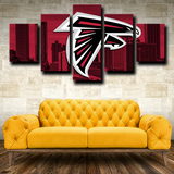 Atlanta Falcons NFL American Football Team Logo 5 Piece Canvas Wall Art Painting Wallpaper Poster Picture Print Photo Decor
