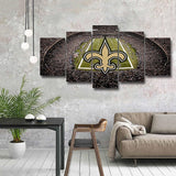 New Orleans Saints Logo & Stadium NFL Football 5 Piece Canvas Wall Art Painting Wallpaper Poster Picture Print Photo Decor