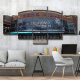 Ford Field Detroit Lions NFL Football Stadium 5 Piece Canvas Wall Art Painting Wallpaper Poster Picture Print Photo Decor
