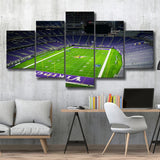 NFL Football Minnesota Vikings US Bank Stadium 5 Piece Canvas Wall Art Painting Wallpaper Poster Picture Print Photo Decor
