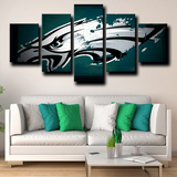 Philadelphia Eagles NFL Football Team Logo 5 Piece Canvas Wall Art Painting Wallpaper Poster Picture Print Photo Decor