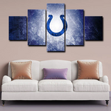 Indianapolis Colts NFL Football Sports Team Logo 5 Piece Canvas Wall Art Painting Wallpaper Poster Picture Print Photo Decor