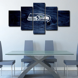NFL American Football Team Seattle Seahawks Logo 5 Piece Canvas Wall Art Painting Wallpaper Poster Picture Print Photo Decor