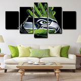 NFL American Football Team Seattle Seahawks Gloves Logo 5 Piece Canvas Wall Art Painting Wallpaper Poster Picture Print Photo Decor