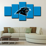 NFL Carolina Panthers Football Sports Team Logo 5 Piece Canvas Wall Art Painting Wallpaper Poster Picture Print Photo Decor