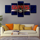 New York Giants NFL Football Sports Team Logo 5 Piece Canvas Wall Art Painting Wallpaper Poster Picture Print Photo Decor