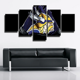 Minnesota Vikings NFL Football Team Logo Gloves 5 Piece Canvas Wall Art Painting Wallpaper Poster Picture Print Photo Decor