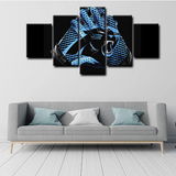 Carolina Panthers NFL Football Team Logo Gloves 5 Piece Canvas Wall Art Painting Wallpaper Poster Picture Print Photo Decor