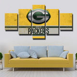 Green Bay Packers NFL American Football Team Logo 5 Piece Canvas Wall Art Painting Wallpaper Poster Picture Print Photo Decor