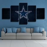 Dallas Cowboys NFL Sports Team Logo Noble Bling 5 Piece Canvas Wall Art Painting Wallpaper Poster Picture Print Photo Decor