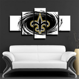 New Orleans Saints NFL American Football Team Logo 5 Piece Canvas Wall Art Painting Wallpaper Poster Picture Print Photo Decor