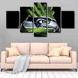 NFL American Football Team Seattle Seahawks Gloves Logo 5 Piece Canvas Wall Art Painting Wallpaper Poster Picture Print Photo Decor