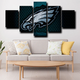NFL American Football Team Philadelphia Eagles Logo 5 Piece Canvas Wall Art Painting Wallpaper Poster Picture Print Photo Decor