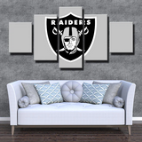 Las Vegas Raiders NFL Football Sports Team Logo 5 Piece Canvas Wall Art Painting Wallpaper Poster Picture Print Photo Decor