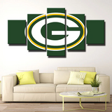 Green Bay Packers NFL Football Sports Team Logo 5 Piece Canvas Wall Art Painting Wallpaper Poster Picture Print Photo Decor