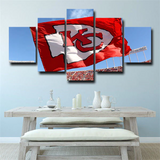 Kansas City Chiefs NFL Football Team Logo Flag 5 Piece Canvas Wall Art Painting Wallpaper Poster Picture Print Photo Decor