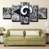 Los Angeles Rams Team Logo NFL Football Sports 5 Piece Canvas Wall Art Painting Wallpaper Poster Picture Print Photo Decor