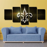 New Orleans Saints NFL American Sports Team Logo 5 Piece Canvas Wall Art Painting Wallpaper Poster Picture Print Photo Decor