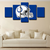 NFL Football Sports Team Indianapolis Colts Logo Helmet 5 Piece Canvas Wall Art Painting Wallpaper Poster Picture Print Photo Decor