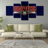 New York Giants NFL Football Sports Team Logo 5 Piece Canvas Wall Art Painting Wallpaper Poster Picture Print Photo Decor