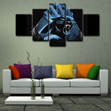 Carolina Panthers NFL Football Team Logo Gloves 5 Piece Canvas Wall Art Painting Wallpaper Poster Picture Print Photo Decor