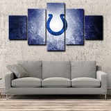 Indianapolis Colts NFL Football Sports Team Logo 5 Piece Canvas Wall Art Painting Wallpaper Poster Picture Print Photo Decor