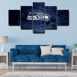 NFL American Football Team Seattle Seahawks Logo 5 Piece Canvas Wall Art Painting Wallpaper Poster Picture Print Photo Decor
