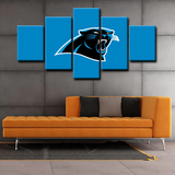 NFL Carolina Panthers Football Sports Team Logo 5 Piece Canvas Wall Art Painting Wallpaper Poster Picture Print Photo Decor