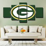 Green Bay Packers NFL Football Sports Team Logo 5 Piece Canvas Wall Art Painting Wallpaper Poster Picture Print Photo Decor
