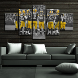 Green Bay Packers NFL Football Team All Players 5 Piece Canvas Wall Art Painting Wallpaper Poster Picture Print Photo Decor