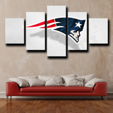 New England Patriots NFL Football Sports Team Logo 5 Piece Canvas Wall Art Painting Wallpaper Poster Picture Print Photo Decor