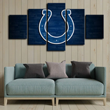 Indianapolis Colts NFL American Football Team Logo 5 Piece Canvas Wall Art Painting Wallpaper Poster Picture Print Photo Decor