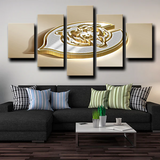 Chicago Bears NFL Football Sports Team Logo Gold 5 Piece Canvas Wall Art Painting Wallpaper Poster Picture Print Photo Decor