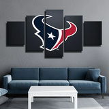 Houston Texans NFL Football Sports Team Logo stripe 5 Piece Canvas Wall Art Painting Wallpaper Poster Picture Print Photo Decor