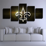New Orleans Saints NFL American Sports Team Logo 5 Piece Canvas Wall Art Painting Wallpaper Poster Picture Print Photo Decor