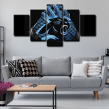 Carolina Panthers NFL Football Team Logo Gloves 5 Piece Canvas Wall Art Painting Wallpaper Poster Picture Print Photo Decor