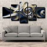 Los Angeles Rams NFL Football Sports Team Logo 5 Piece Canvas Wall Art Painting Wallpaper Poster Picture Print Photo Decor