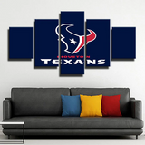 Houston Texans NFL Football Sports Team Logo 5 Piece Canvas Wall Art Painting Wallpaper Poster Picture Print Photo Decor