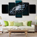 NFL American Football Team Philadelphia Eagles Logo 5 Piece Canvas Wall Art Painting Wallpaper Poster Picture Print Photo Decor