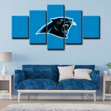 NFL Carolina Panthers Football Sports Team Logo 5 Piece Canvas Wall Art Painting Wallpaper Poster Picture Print Photo Decor