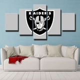 Las Vegas Raiders NFL Football Sports Team Logo 5 Piece Canvas Wall Art Painting Wallpaper Poster Picture Print Photo Decor