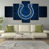 Indianapolis Colts NFL American Football Team Logo 5 Piece Canvas Wall Art Painting Wallpaper Poster Picture Print Photo Decor
