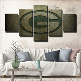 NFL American Football Team Green Bay Packers Logo 5 Piece Canvas Wall Art Painting Wallpaper Poster Picture Print Photo Decor