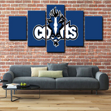 NFL American Football Team Indianapolis Colts Symbol 5 Piece Canvas Wall Art Painting Wallpaper Poster Picture Print Photo Decor